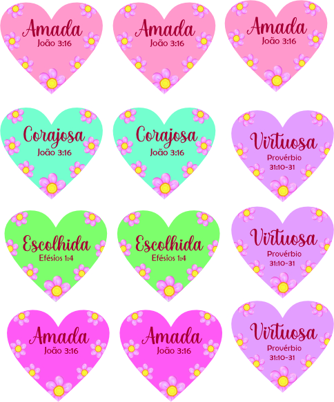 aplique termocolante Virtuosa- cartela com 12 unid