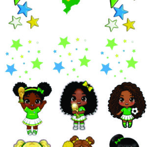 Aplique termocolante Brasil Mascotes mod 2