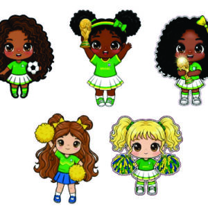 Aplique Mascote do Brasil para boné - kit com 5 unid
