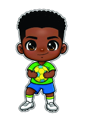 Aplique Mascote do Brasil para boné Menino